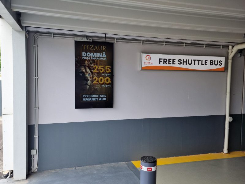 Reteaua Digitala DOOH Indoor - Olimpia Parking – Parcare Aeroportul Otopeni