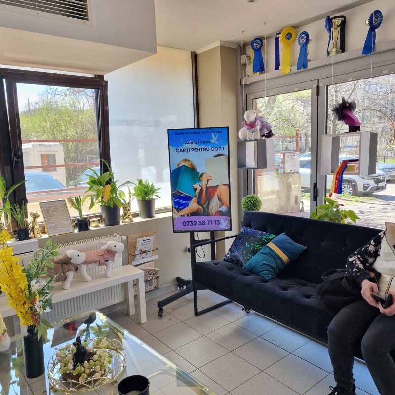 Reteaua Digitala DOOH Indoor - Lăbuțe Fericite Grooming, Caramfil, sector 1 Reteaua Digitala DOOH Indoor - Lăbuțe Fericite Grooming, Caramfil, sector 1